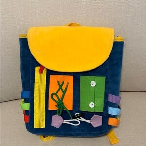 Kids Interactive Backpack with Yellow Flap